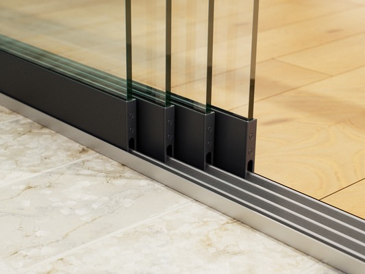 Glazen Schuifwand tot 3540mm breed (4-Rail)