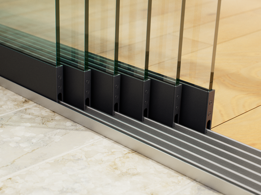 Glazen Schuifwand tot 6000mm breed (6-Rail)